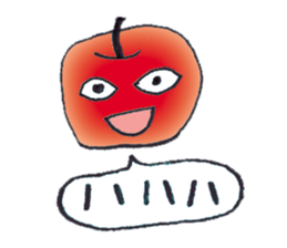 A red apple and blue apple sticker #3691335