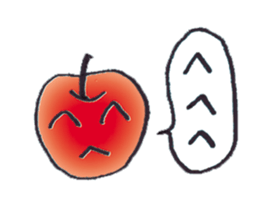 A red apple and blue apple sticker #3691336