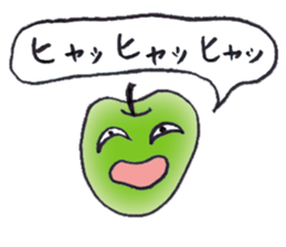 A red apple and blue apple sticker #3691338