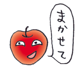 A red apple and blue apple sticker #3691342