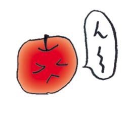 A red apple and blue apple sticker #3691344
