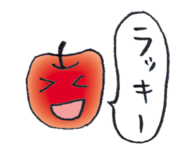 A red apple and blue apple sticker #3691347