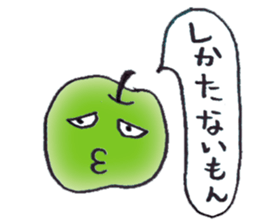 A red apple and blue apple sticker #3691348