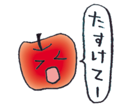 A red apple and blue apple sticker #3691353