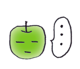 A red apple and blue apple sticker #3691354