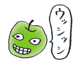 A red apple and blue apple sticker #3691356