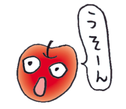 A red apple and blue apple sticker #3691357