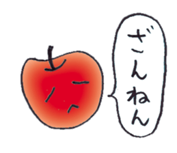 A red apple and blue apple sticker #3691365