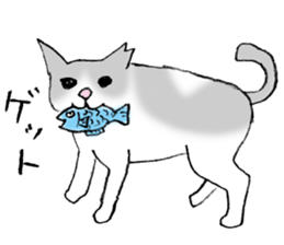 A wild cat and a domestic cat Part 2 sticker #3691416