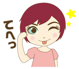 Girl and cat ~ sticker #3691894