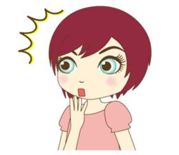 Girl and cat ~ sticker #3691903