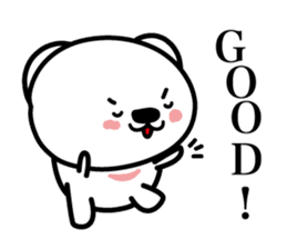 Pretty white bears sticker #3692349