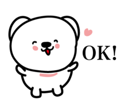 Pretty white bears sticker #3692351