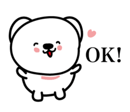 Pretty white bears sticker #3692351