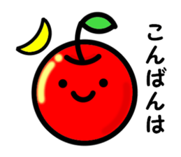 Kawaii apple-chan sticker #3692649
