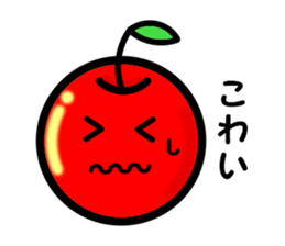 Kawaii apple-chan sticker #3692656