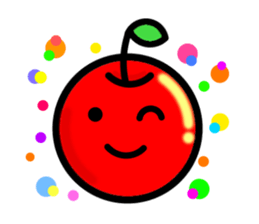Kawaii apple-chan sticker #3692659