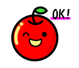 Kawaii apple-chan sticker #3692662