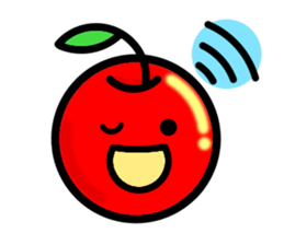 Kawaii apple-chan sticker #3692666