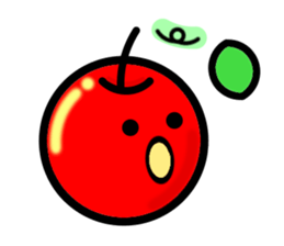 Kawaii apple-chan sticker #3692667