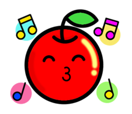Kawaii apple-chan sticker #3692671