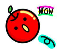 Kawaii apple-chan sticker #3692686