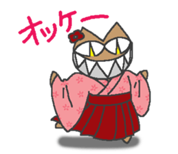 "Devil" and pleasant friends of cat sticker #3692808