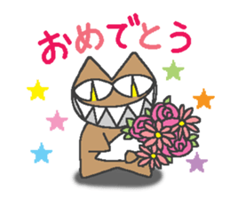 "Devil" and pleasant friends of cat sticker #3692812