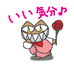 "Devil" and pleasant friends of cat sticker #3692818