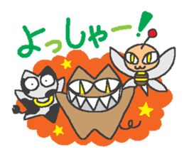 "Devil" and pleasant friends of cat sticker #3692827