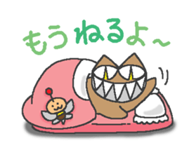 "Devil" and pleasant friends of cat sticker #3692839