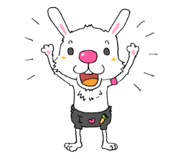 Pink nose rabbit sticker #3693767