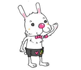 Pink nose rabbit sticker #3693768