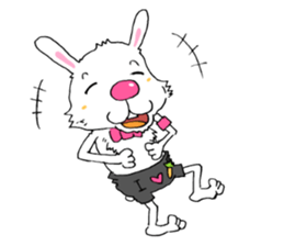 Pink nose rabbit sticker #3693769