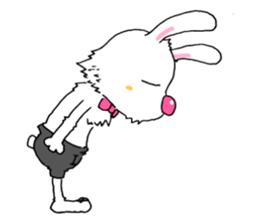 Pink nose rabbit sticker #3693773