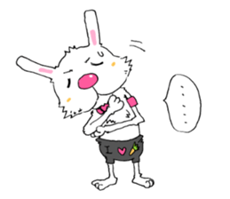 Pink nose rabbit sticker #3693774