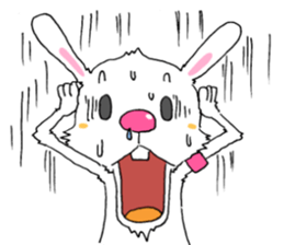 Pink nose rabbit sticker #3693777