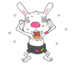 Pink nose rabbit sticker #3693778