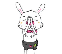 Pink nose rabbit sticker #3693780