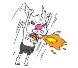 Pink nose rabbit sticker #3693781