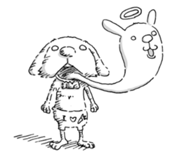 Pink nose rabbit sticker #3693782