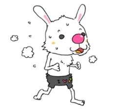 Pink nose rabbit sticker #3693785