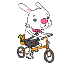 Pink nose rabbit sticker #3693786