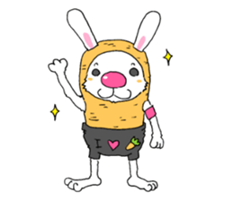 Pink nose rabbit sticker #3693788