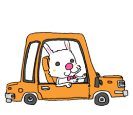 Pink nose rabbit sticker #3693789