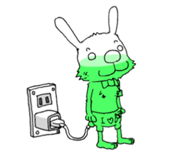 Pink nose rabbit sticker #3693791