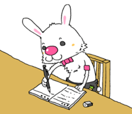 Pink nose rabbit sticker #3693792