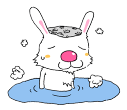 Pink nose rabbit sticker #3693793