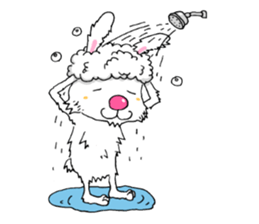 Pink nose rabbit sticker #3693794