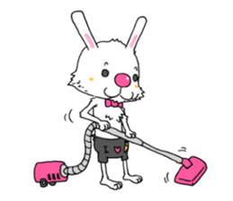 Pink nose rabbit sticker #3693797